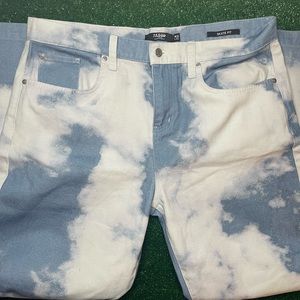 Jaded London Cloud Print Skate Jeans